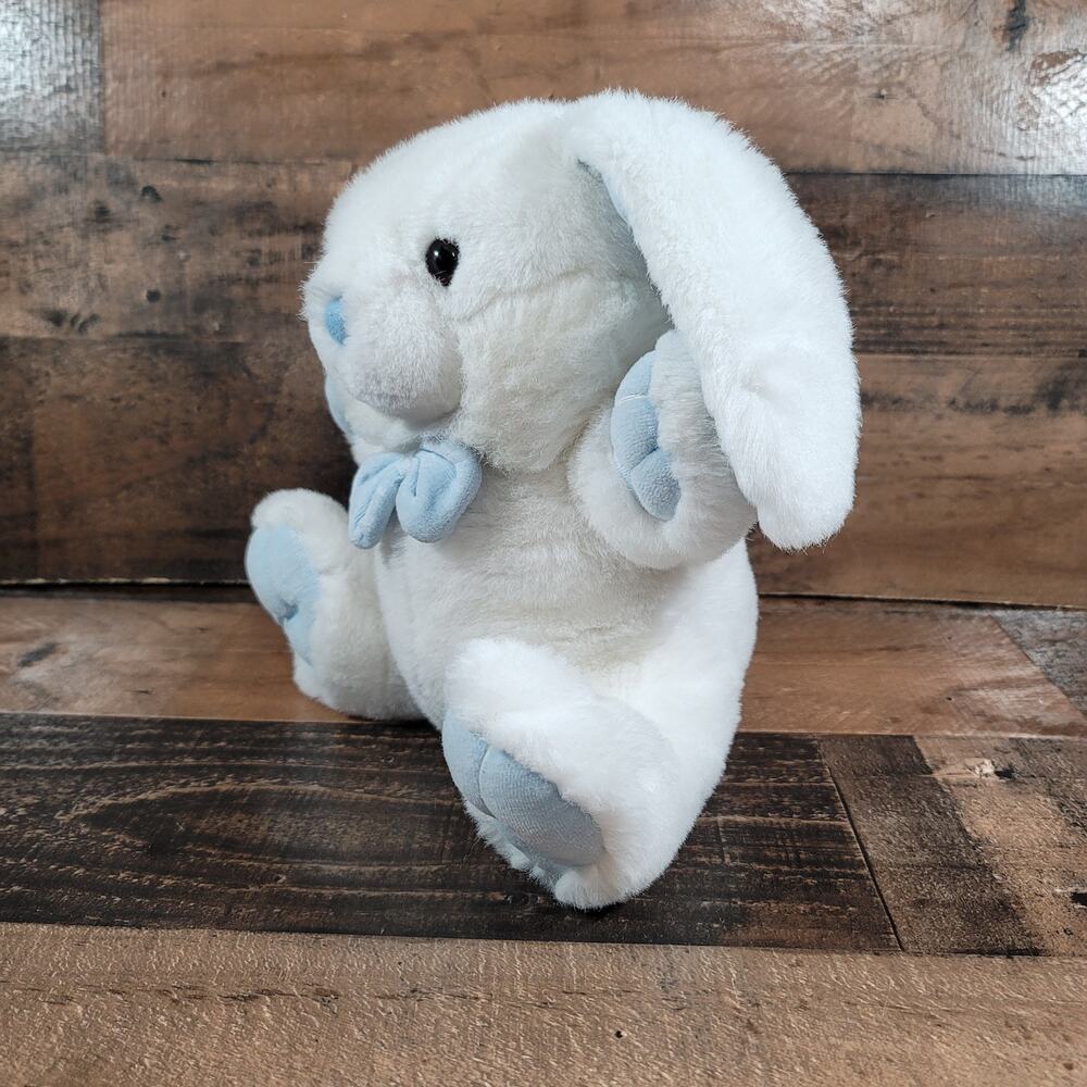 Fluffy Bowtie Pastel Blue Kawaii 10" Plush Rabbit